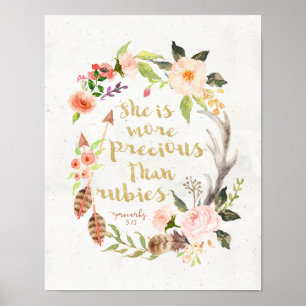 Hon är mer fördärvlig än Rubies Proverbs konst Poster