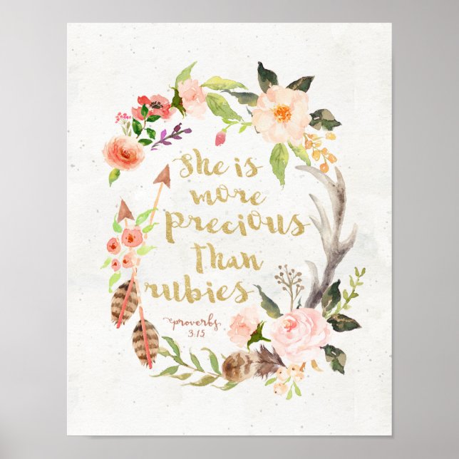 Hon är mer skadlig än Rubies Proverbs Wall Art Poster (Framsidan)