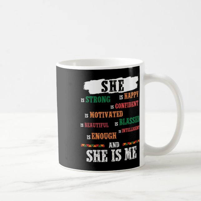 Hon är mig Black Lives Problem Black History Månad Kaffemugg (Höger)