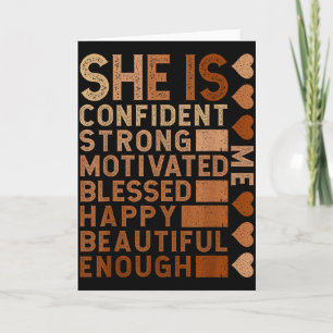 Hon Är Mig Svarta Kvinnor Vackra Starka Saliga Pro Kort