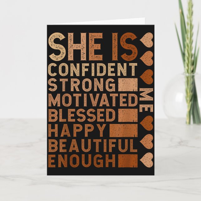 Hon är mig Svarta Kvinnor Vackra Starka Saliga Pro Kort (Framsida)