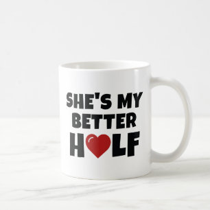 Hon är min bättre hälften kaffemugg