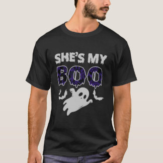 Hon är min boo. Han är min Boo Halloween-par. T Shirt