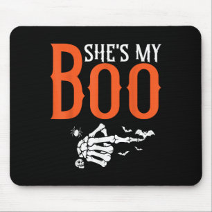 Hon är min Boo Matchande Halloween Pyjamaspar Musmatta