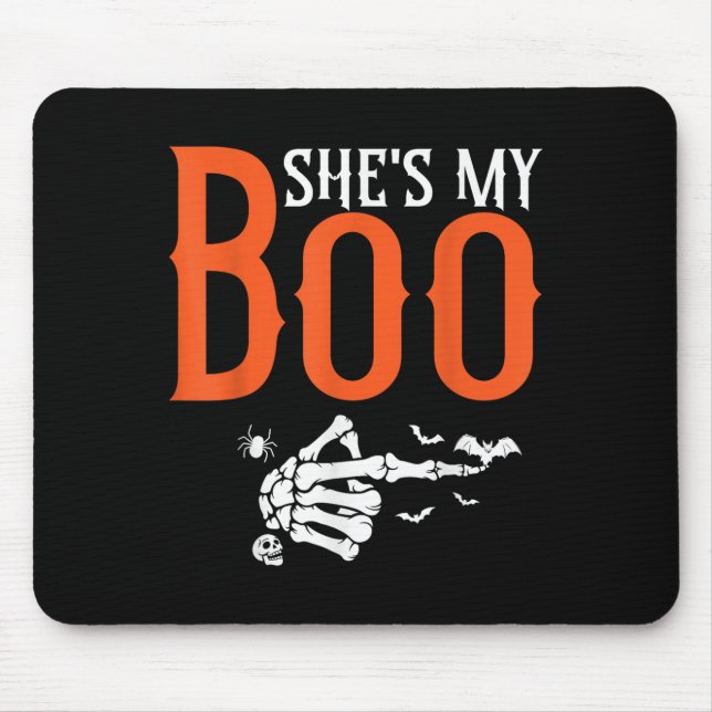 Hon är min Boo Matchande Halloween Pyjamaspar  Musmatta (Framsidan)