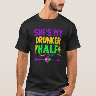 Hon är min Drunker halv Par som dricker matchande T Shirt