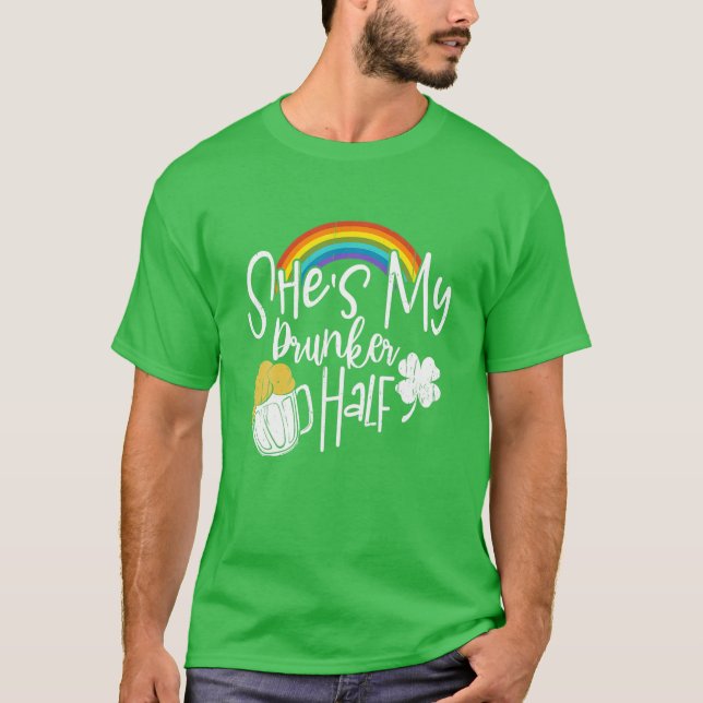 Hon är min Drunker halv St patricks day som matcha T Shirt (Framsida)