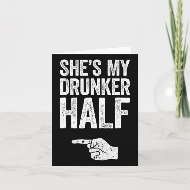 Hon är min Drunker som matchar St patricks day Shi Kort (Framsida)