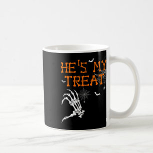 Hon är min grej, han är mitt terapi Halloween Coup Kaffemugg