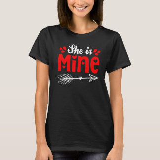 Hon är min matchande dag för flera hjärtans dag fö t shirt