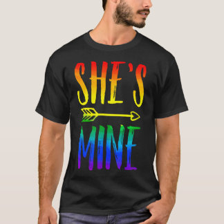 Hon är min matchande LGBT Pride Lesbisk Co. T Shirt