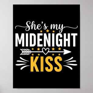 Hon är min midnattkyss Gott nytt år Nye Matchande Poster