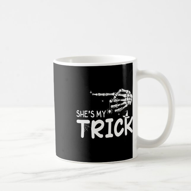 Hon är min Par Skeleton Hand Halloween Kaffemugg (Höger)