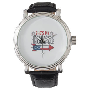 Hon är min smällkaramell Patriotisk par-design_1 Armbandsur