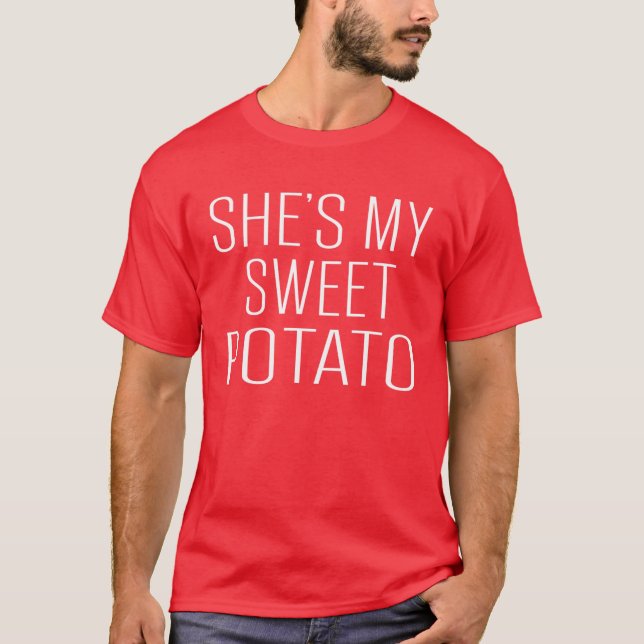 Hon är min sötpotatis i YAM Par Matching T Shirt (Framsida)