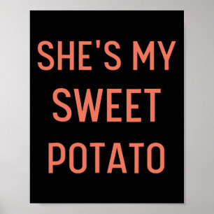 Hon är min sötpotatis i Yam Par Thanksgiving Poster