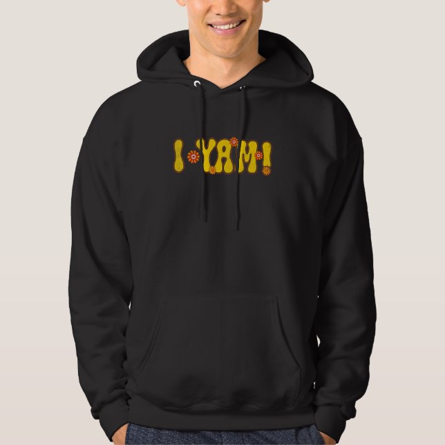 Hon är min sötpotatis... jag Yam Funny Thanksgivin Hoodie (Framsida)