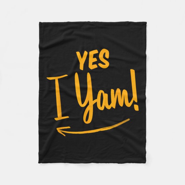 Hon är min sötpotatis jag Yam Matching lite tack Fleecefilt (Framsidan)