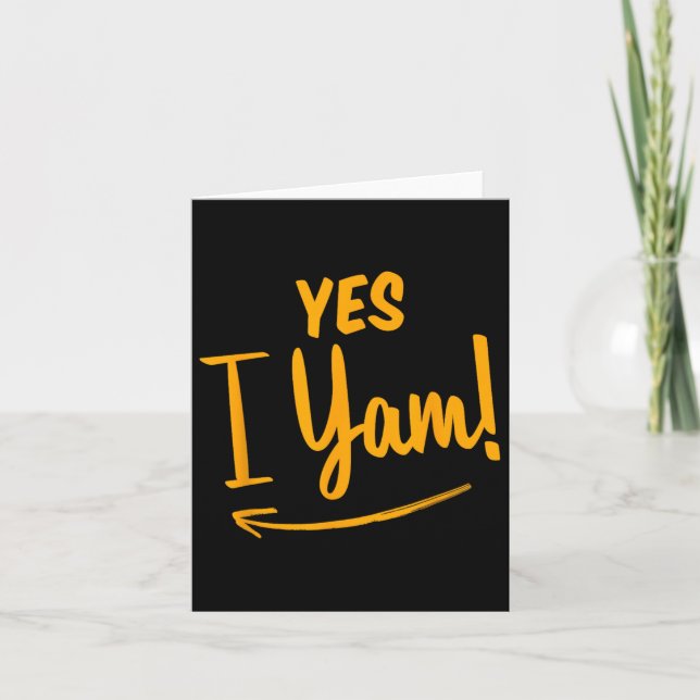 Hon är min sötpotatis jag Yam Matching lite tack Kort (Framsida)