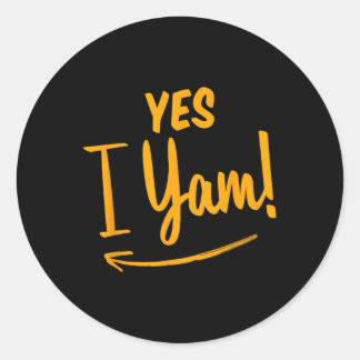 Hon är min sötpotatis jag Yam Matching lite tack Runt Klistermärke