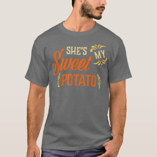 Hon är min sötpotatis jag Yam Matching Par Tack T Shirt