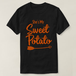 Hon är min sötpotatis jag Yam Matching Thanksgivin T Shirt