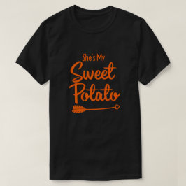 Hon är min sötpotatis jag Yam Matching Thanksgivin T Shirt