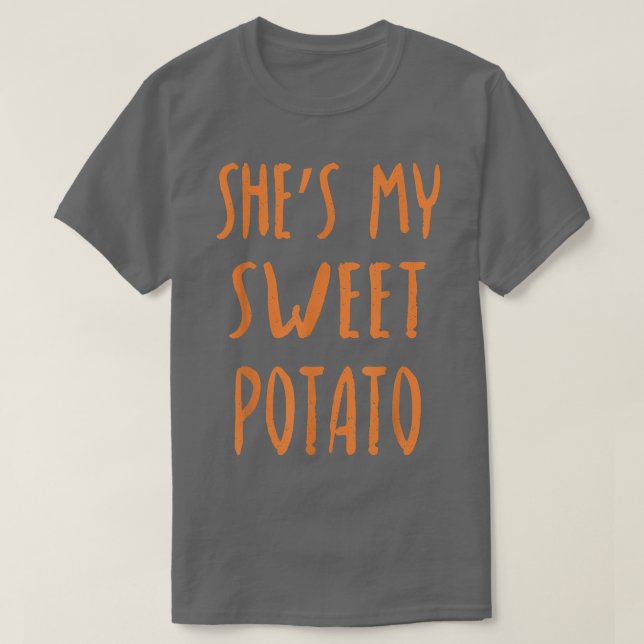 Hon är min sötpotatis jag Yam och Par Thanksgivi. T Shirt (Design framsida)