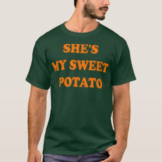 Hon är min sötpotatis jag Yam SetThanksgiving-par T Shirt