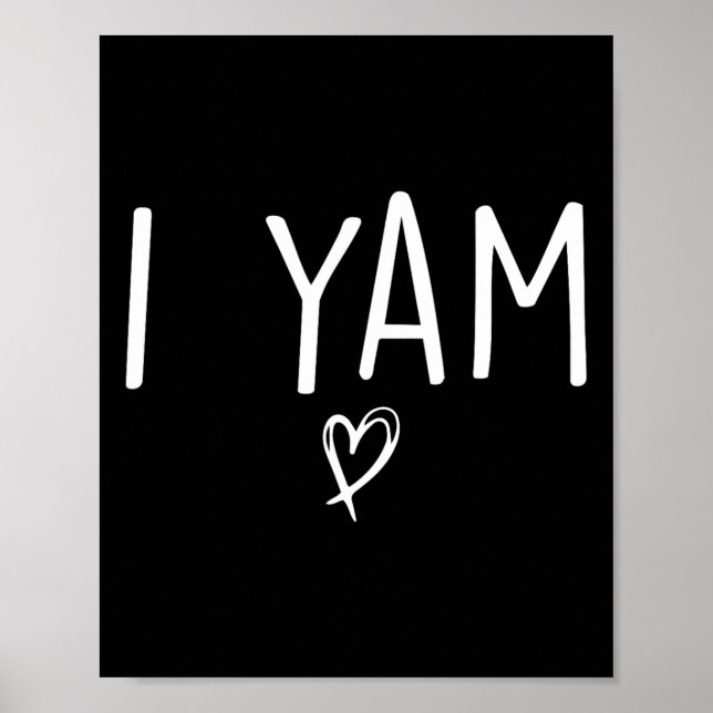 Hon är min sötpotatis jag Yam ställer in Par Thank Poster (Framsidan)