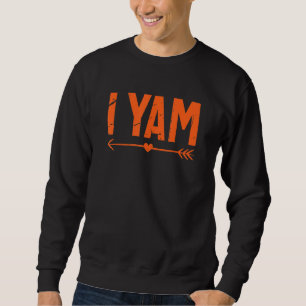Hon är min sötpotatis jag Yam Thanksgiving Par M Lång Ärmad Tröja