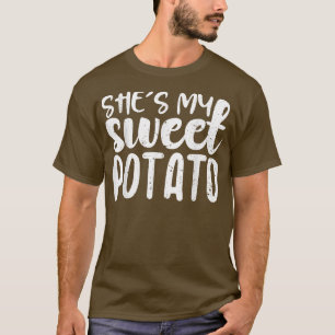 Hon är min sötpotatis jag Yam Thanksgiving Par M T Shirt