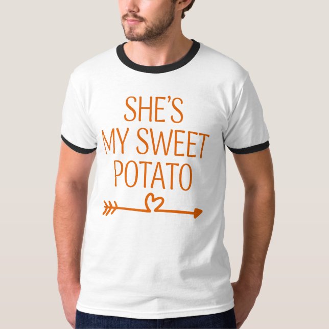 Hon är min sötpotatis, Thanksgiving Manar T Shirt (Framsida)
