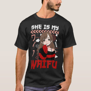 Hon är min Waifu. Han är min Senpai Anime Manga Pa T Shirt