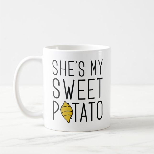 Hon är My Sweet Potato Kaffemugg (Vänster)