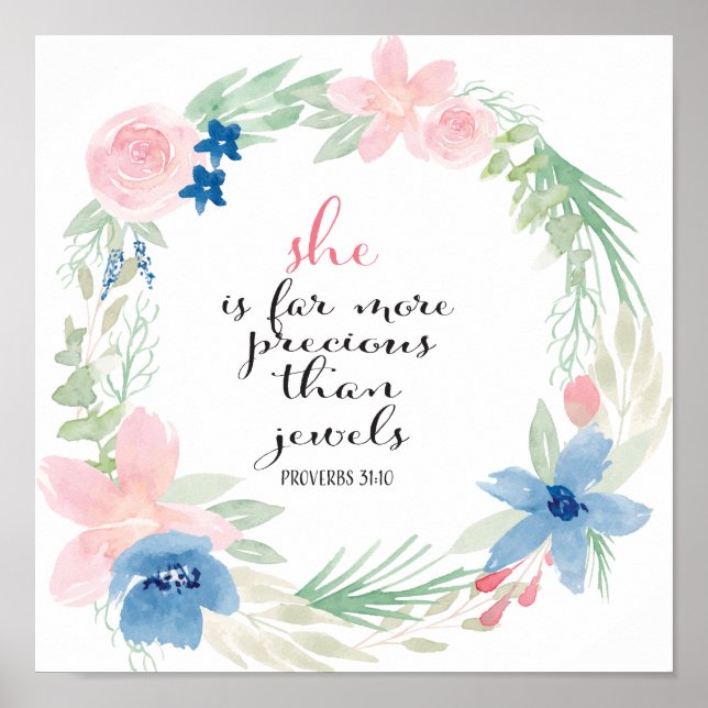 Hon är mycket dyrare än judar - Proverbs 31 Poster (Framsidan)