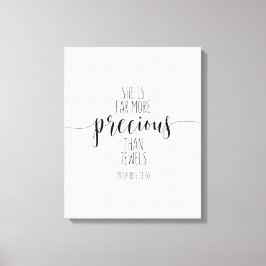 Hon är mycket mer skadlig än, ordspråk 31:10 canvastryck