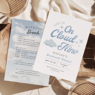 Hon är på Cloud 9 Bachelorette Helg i Italien Inbjudningar