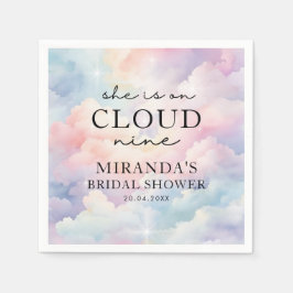 Hon är på Cloud 9 Dreamy Stars Möhippa Pappersservett