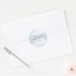 Hon är på Moln 9 Drömmar Vattenfärg Bröllopsdusch Runt Klistermärke