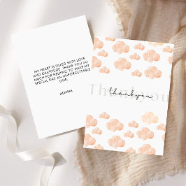 Hon är på moln 9 Möhippor minimala moln Tack Kort