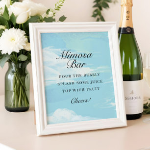 Hon är på molnet 9 Möhippa Mimosa Pub-skylt Poster