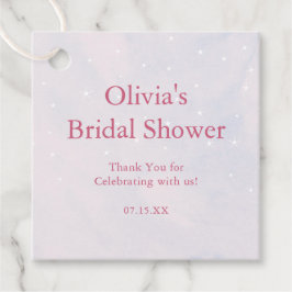 Hon är på molnet 9 Pastell Drömmig Bröllopsfest Gåvor Etiketter