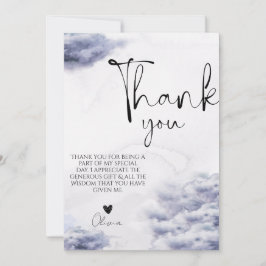 Hon är på molnet nio bröllopsdusch  tack kort