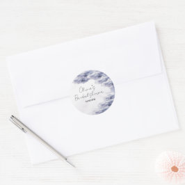 Hon är på molnet nio bröllopsfest runt klistermärke