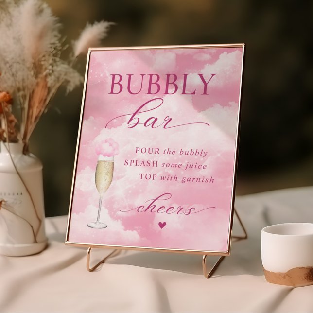 Hon är på molnet nio Bubbly Bar Poster (Skapare uppladdad)