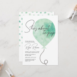 Hon är på väg till Pap Baby Shower Inbjudan