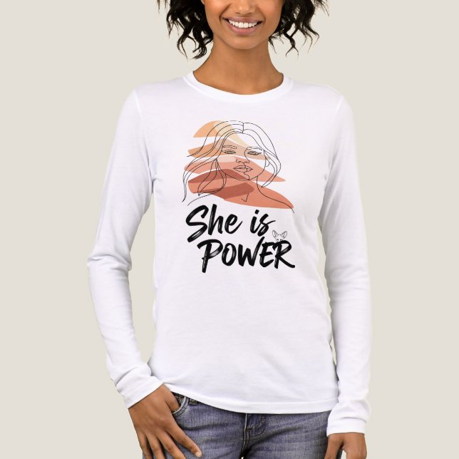 Hon är potent - Abstrakt, feminin konst med räv T Shirt (Framsida)