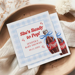 Hon är redo att explodera läsk baby shower pappersservett