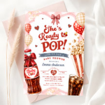 Hon är redo att explodera Soda Gingham Baby Shower